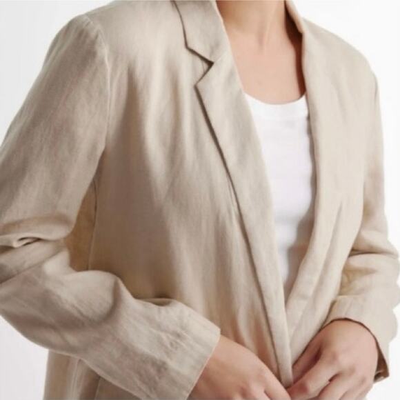 Quince 100% European Linen Blazer in Driftwood Sz XL - Picture 3 of 11